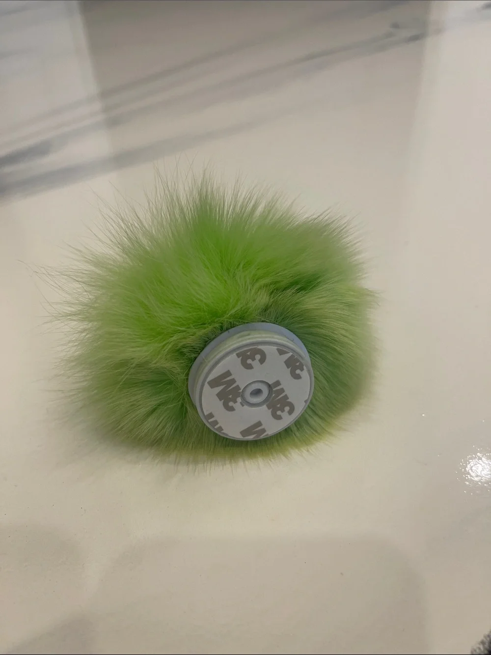 Plush Lime Green Pom Pom Popsocket